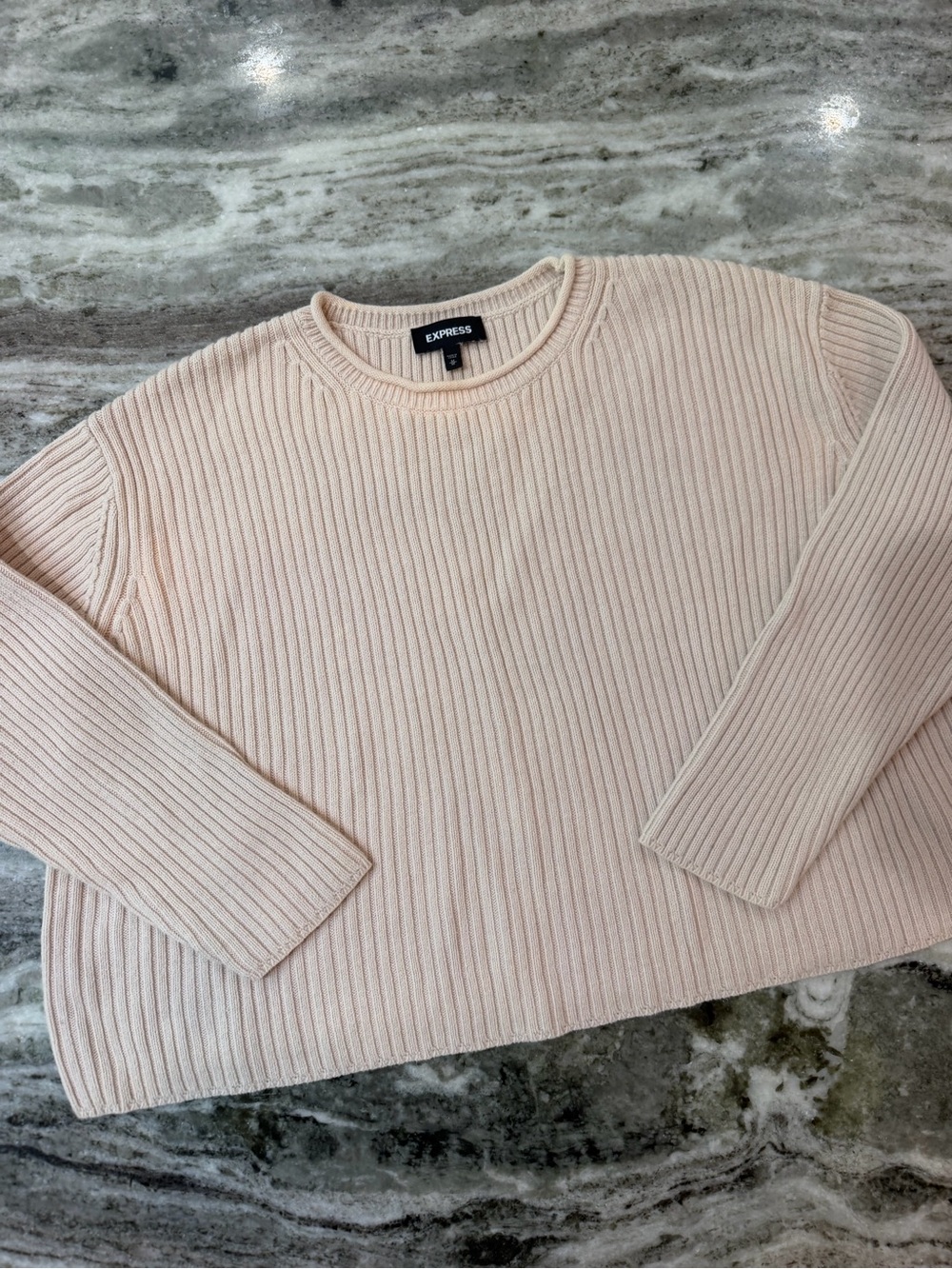 Express Ribbed Crewneck Sweater - Picture 3 of 4